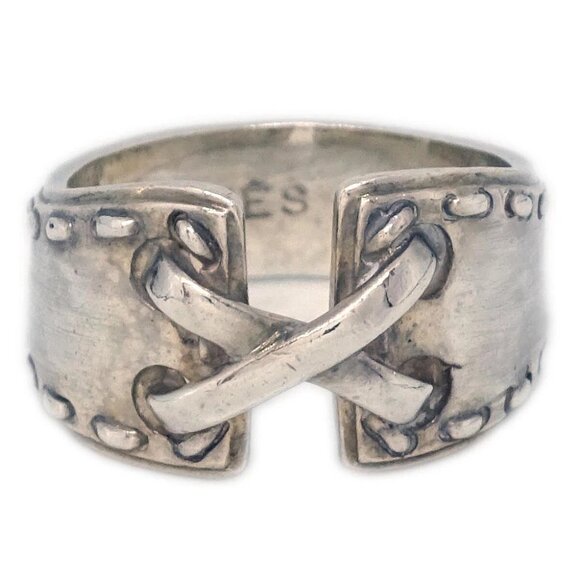 Hermes Ring Silver SV925 #50 #48 #8 165455 - Picture 1 of 4